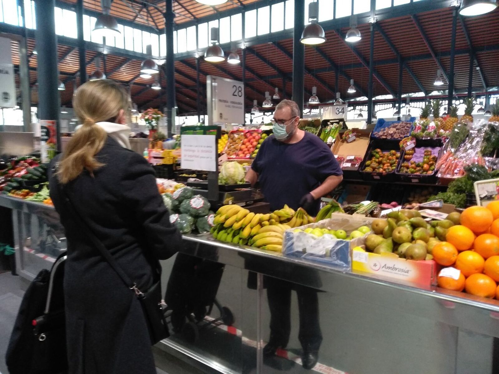 Mercado Central de Almería durante el estado de alarma
