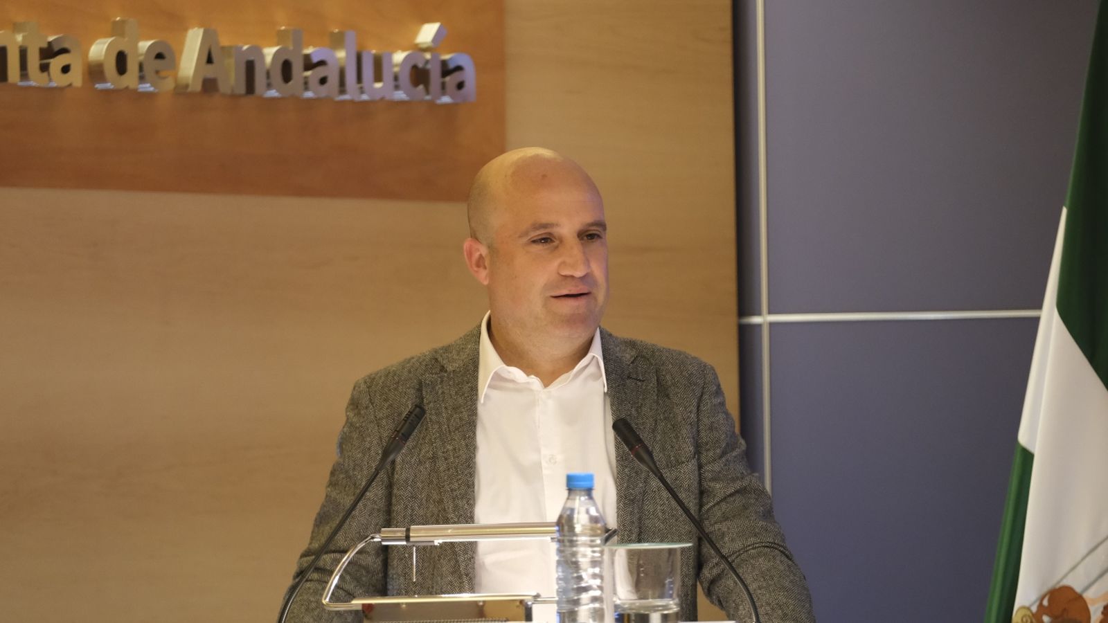 José Antonio García, presidente de la Dpiutación Provincial, en la presentación de la Clásica de Almería del pasado jueves.