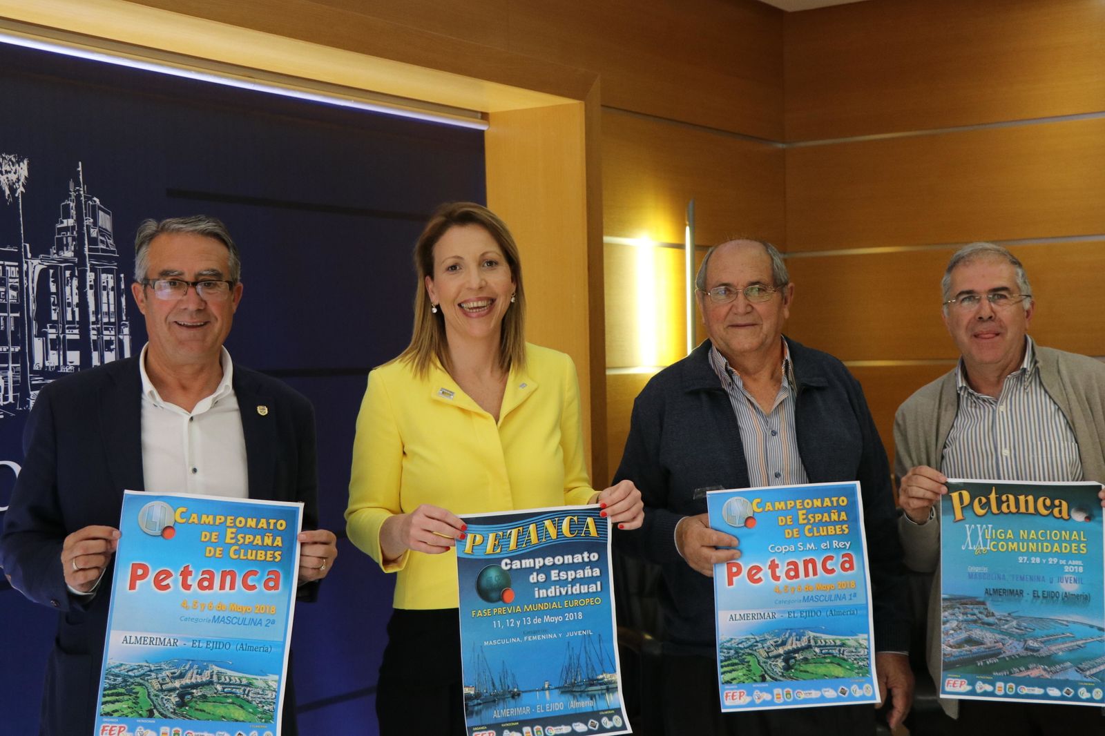 Presidente y director de eventos presentaron los eventos junto a la edil de Deportes y el presidente del club local.