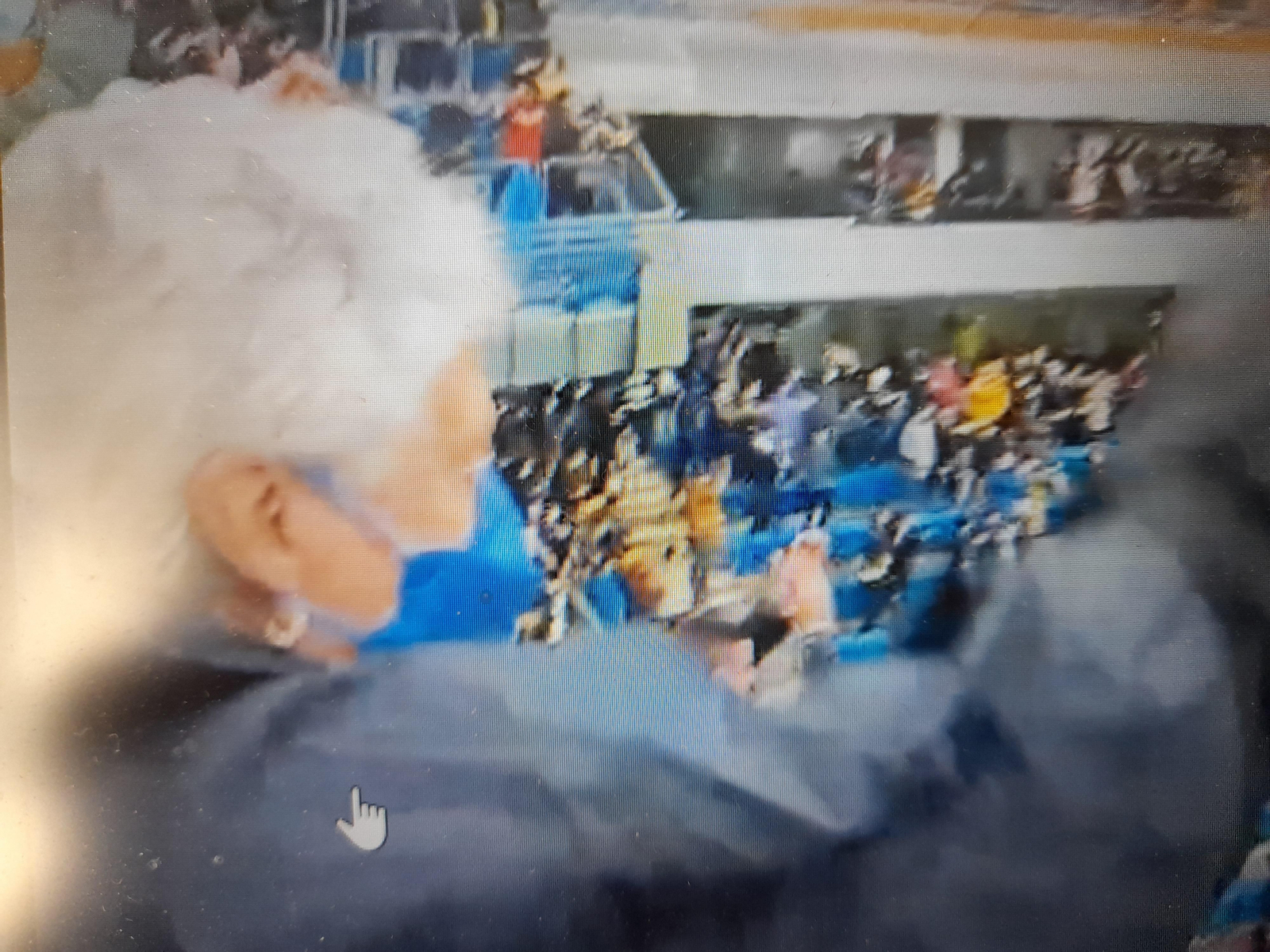 La abuela Asenet en Fondo Sur el pasado domingo.