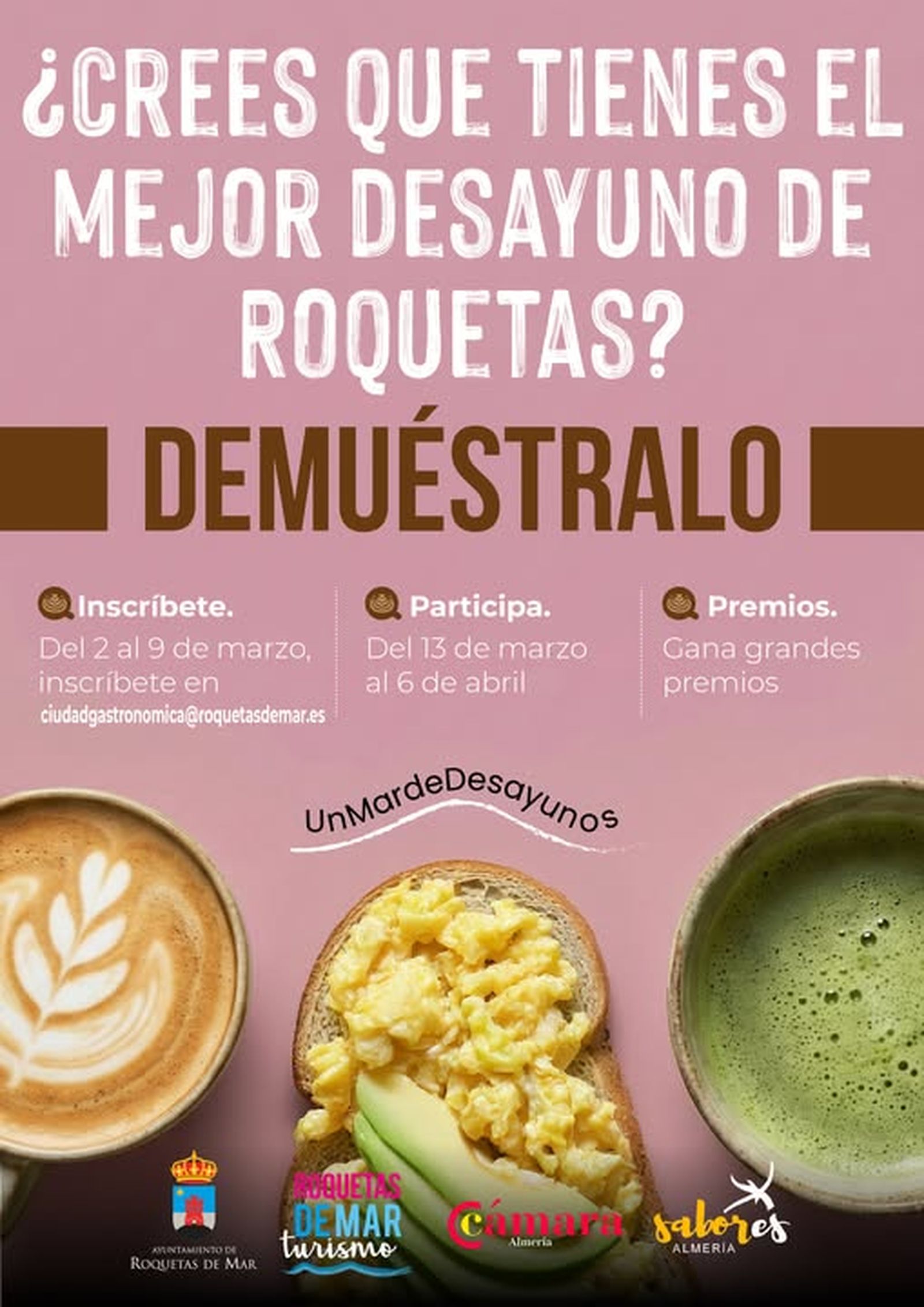 Cartel de la II Ruta "Un mar de desayunos".
