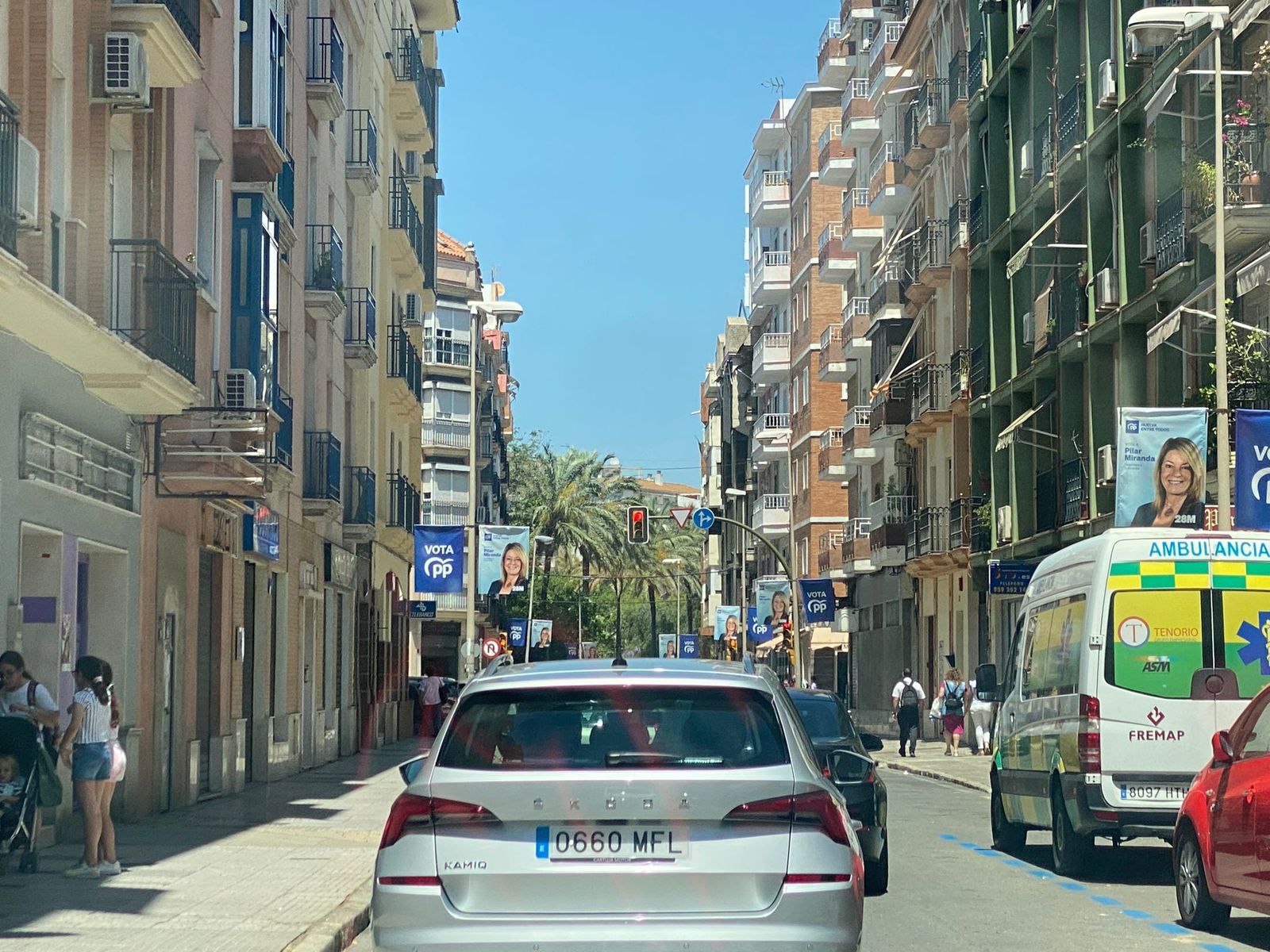 Publicidad electoral del Partido Popular en Huelva.