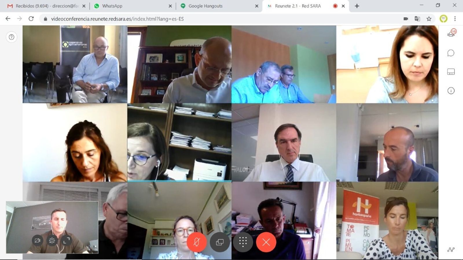 Momento de la reunión de Coexphal con el Ministerio y la AICA