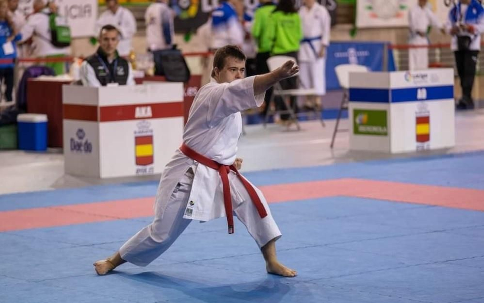 Antonio García, en un momento de su participación en el Campeonato de España en Ourense.