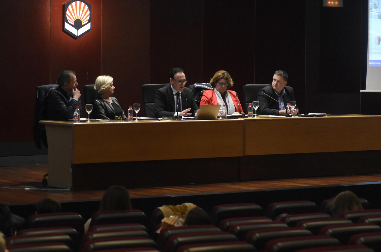 El rector de la UCO, José Carlos Cómez Villamandos, durante su intervención en el claustro