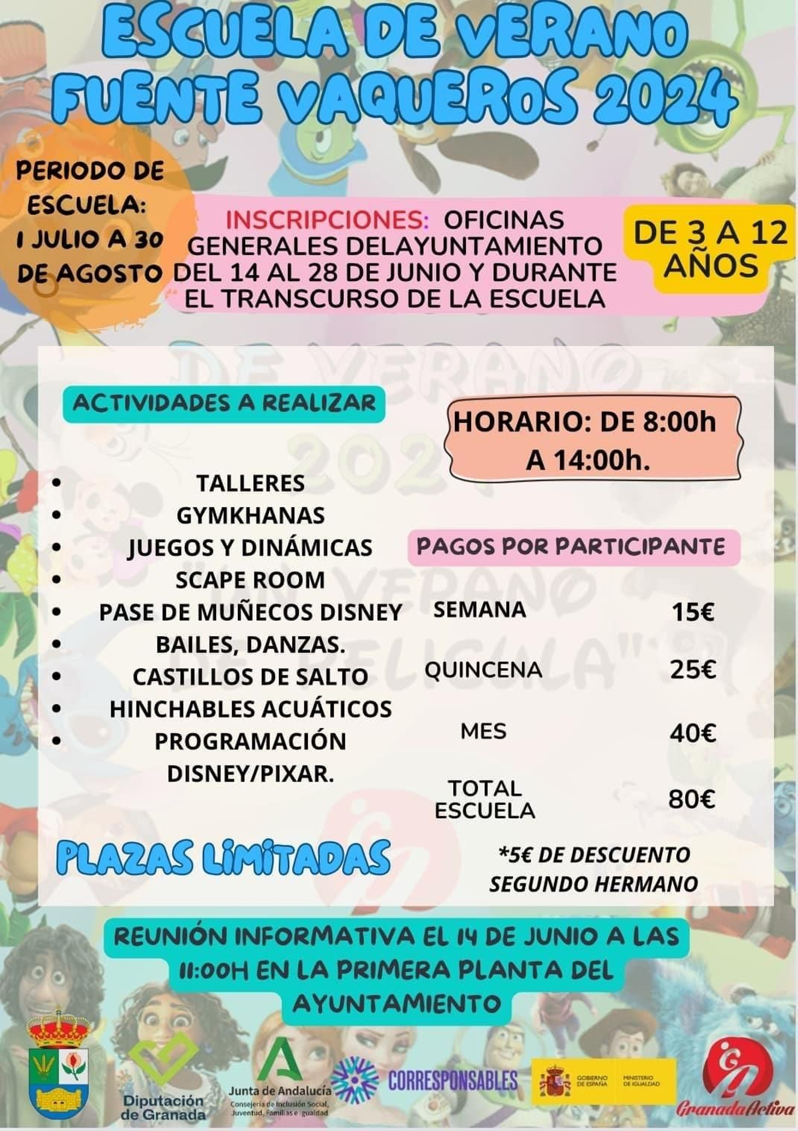 Cartel de la Escuela de Verano en Fuente Vaqueros Cartel de la Escuela de Verano en Fuente Vaqueros