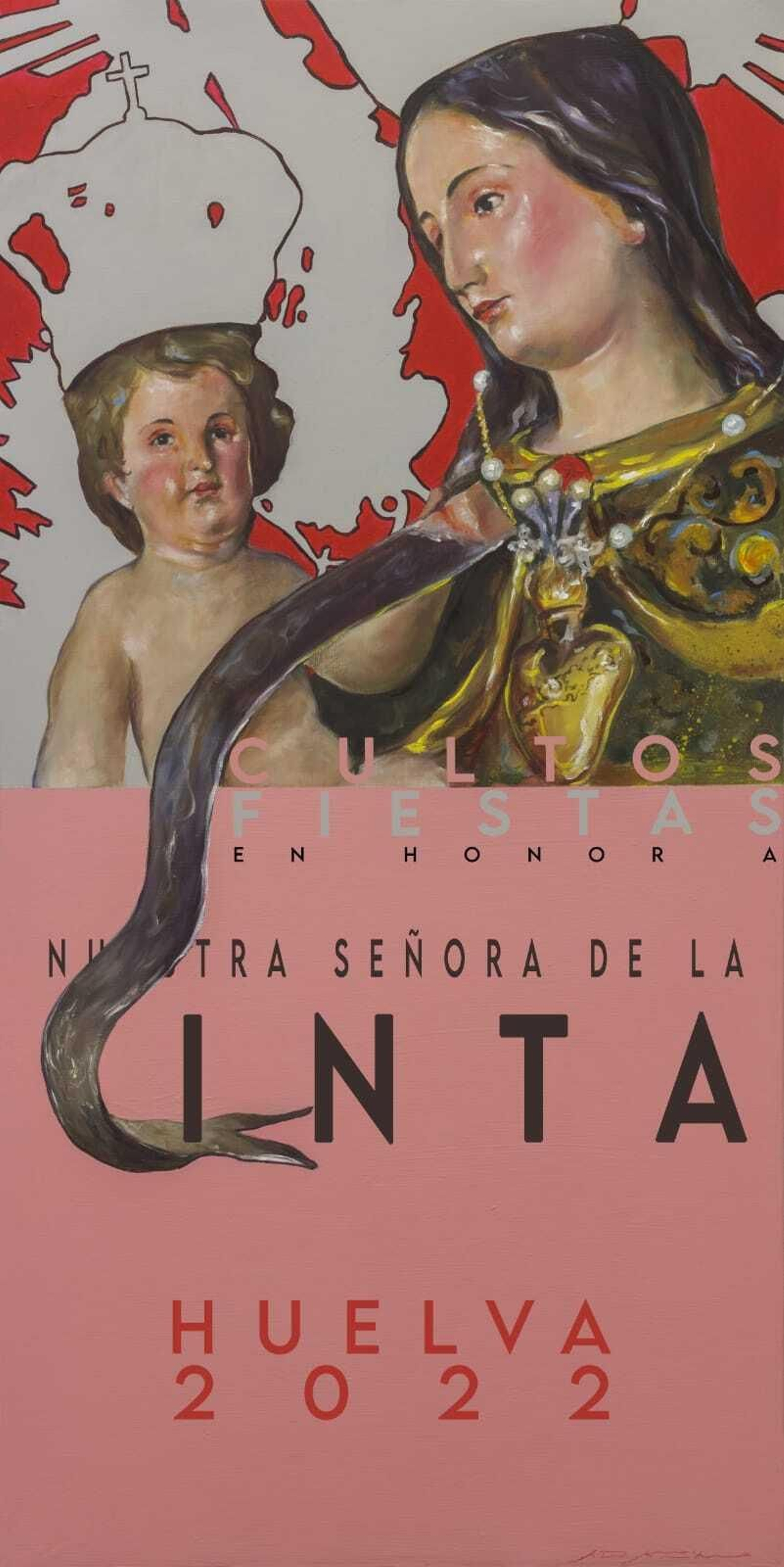 Cartel anunciador de la Virgen de la Cinta.