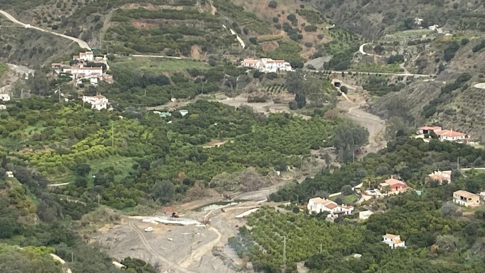 El Badén de los Gallegos de una vista aérea