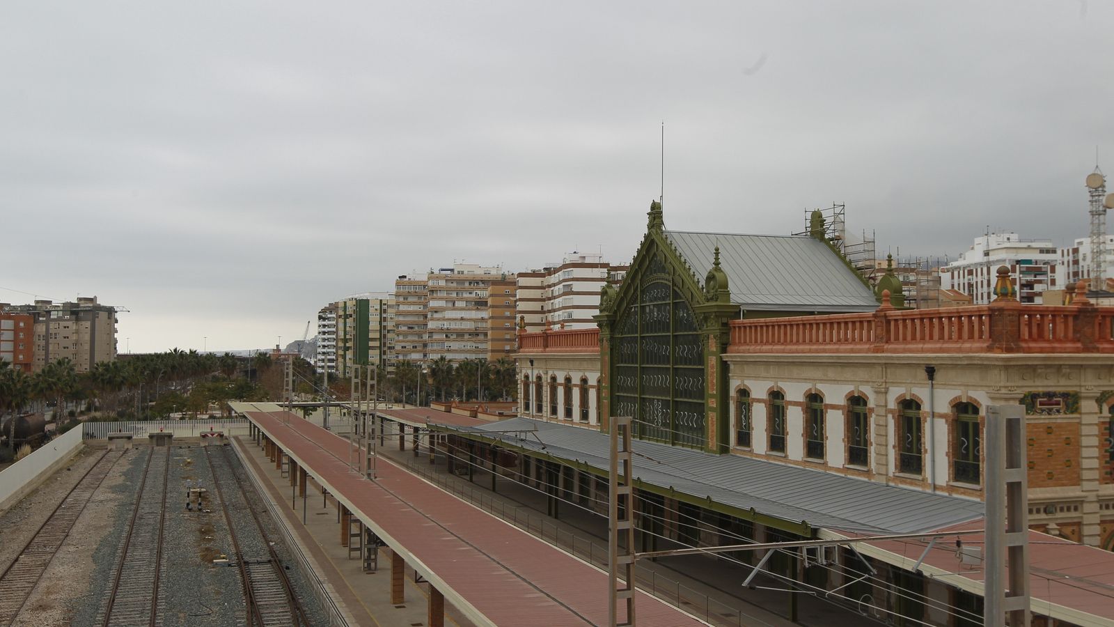 La antigua estación de trenes, en obras de rehabilitación
