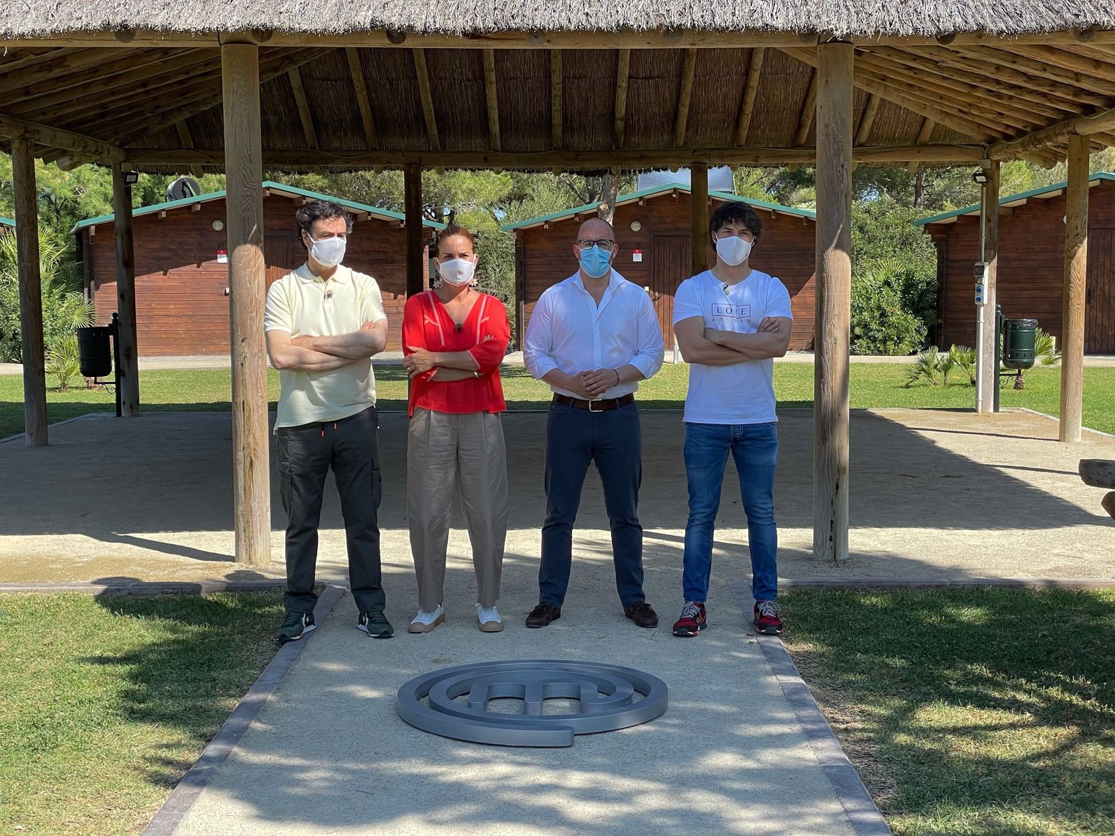 Los jueces de MasterChef, con el alcalde portuense en el Coto de la Isleta.