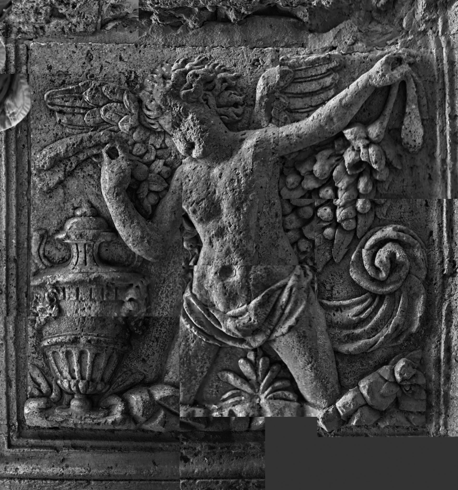 Uno de los ángeles de la fachada de la catedral