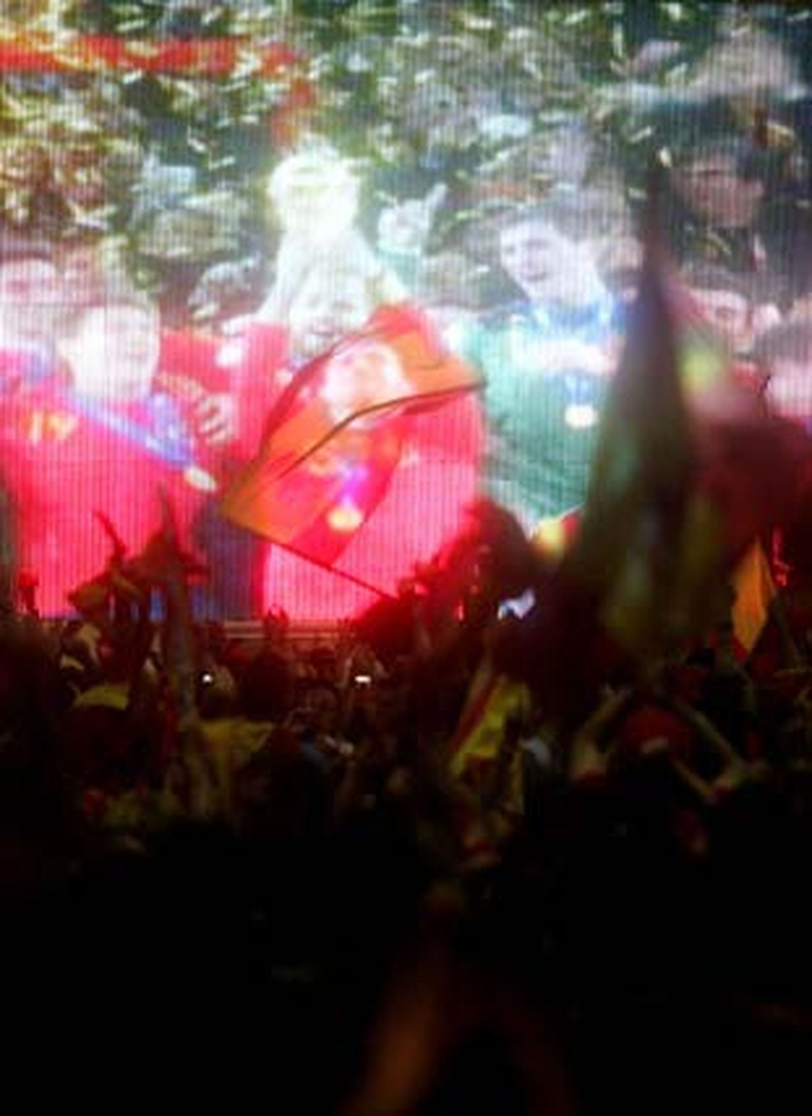 Todos los aficionados salieron a la calle a celebrar la victoria del Mundial vestidos con los colores de la selección

Foto: J.M. Quinones