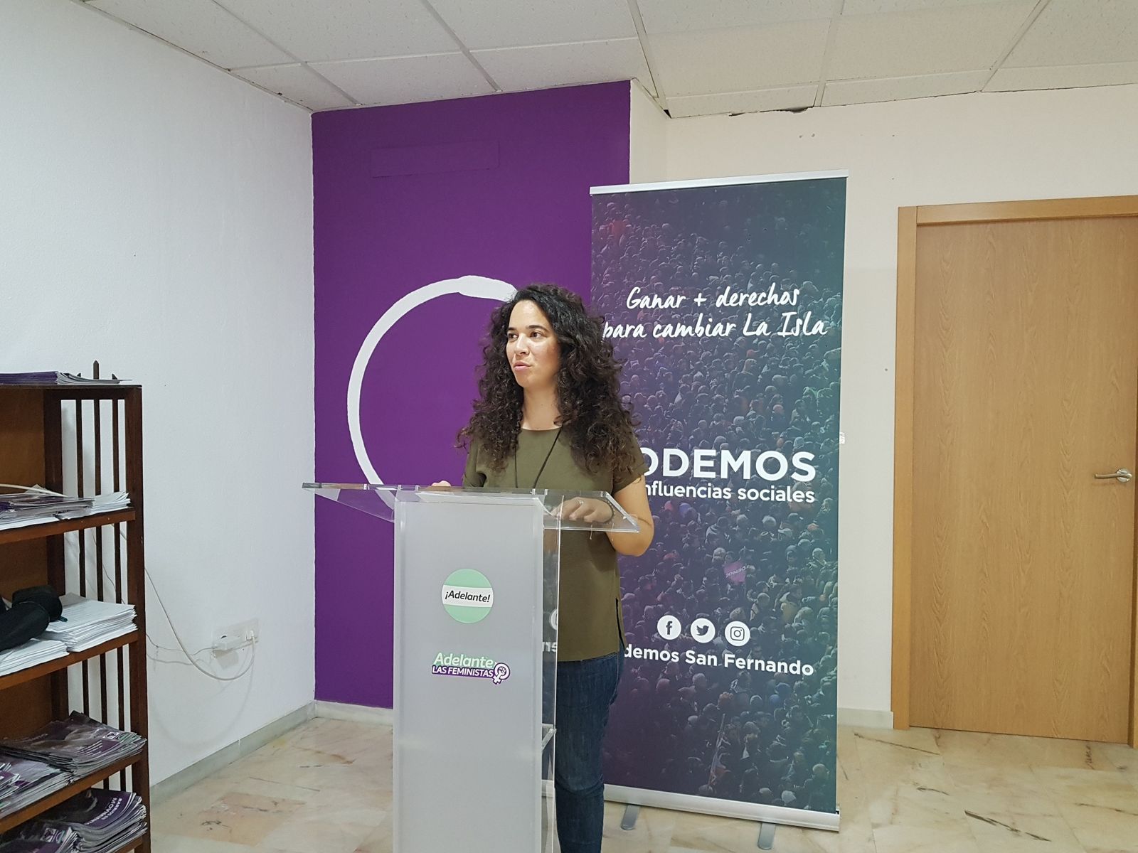 Ana Rojas, en la antigua sede de Podemos.