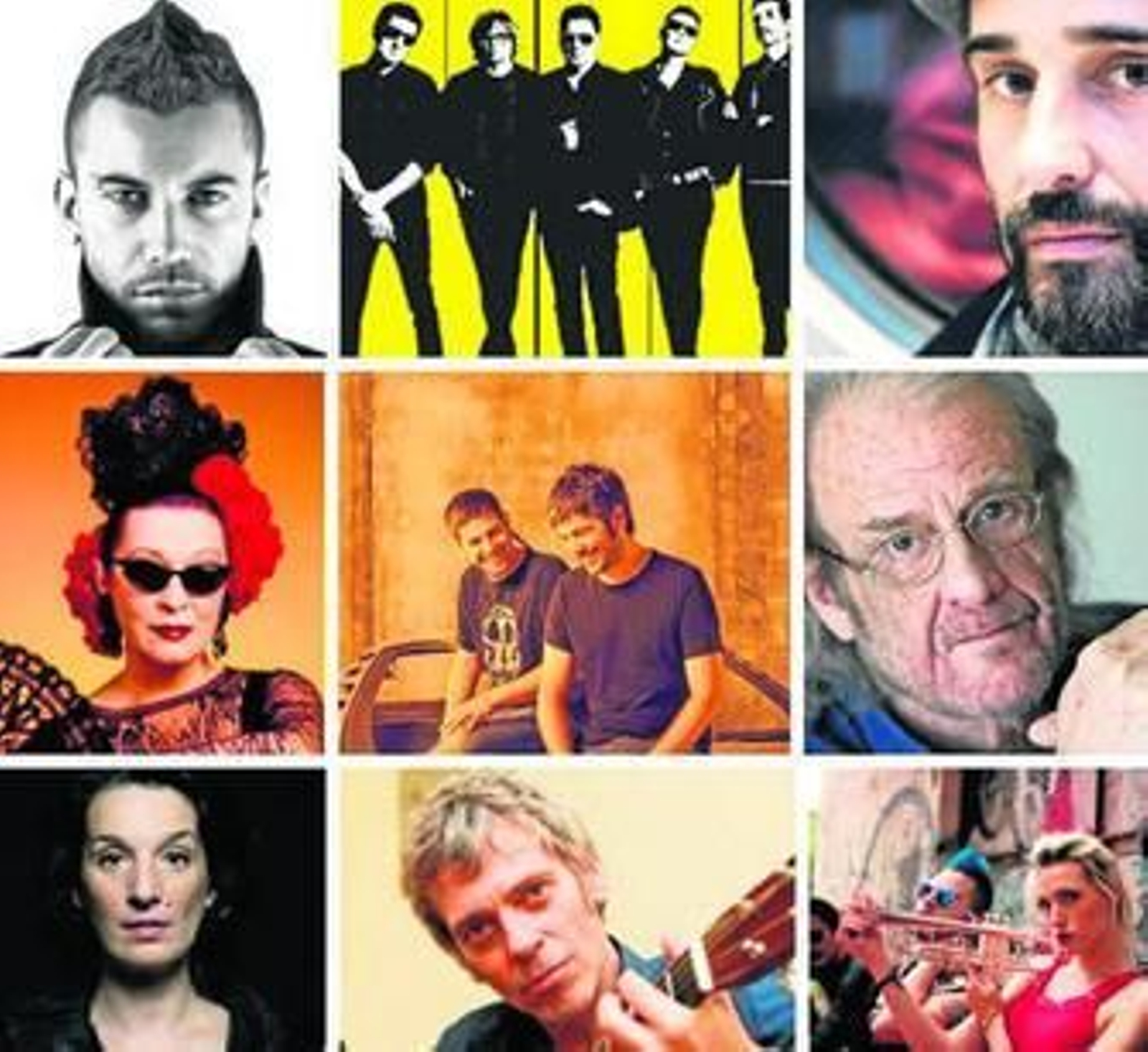 Artistas que se subirán al escenario de Mapas de Músicas a partir del próximo 2 de agosto.