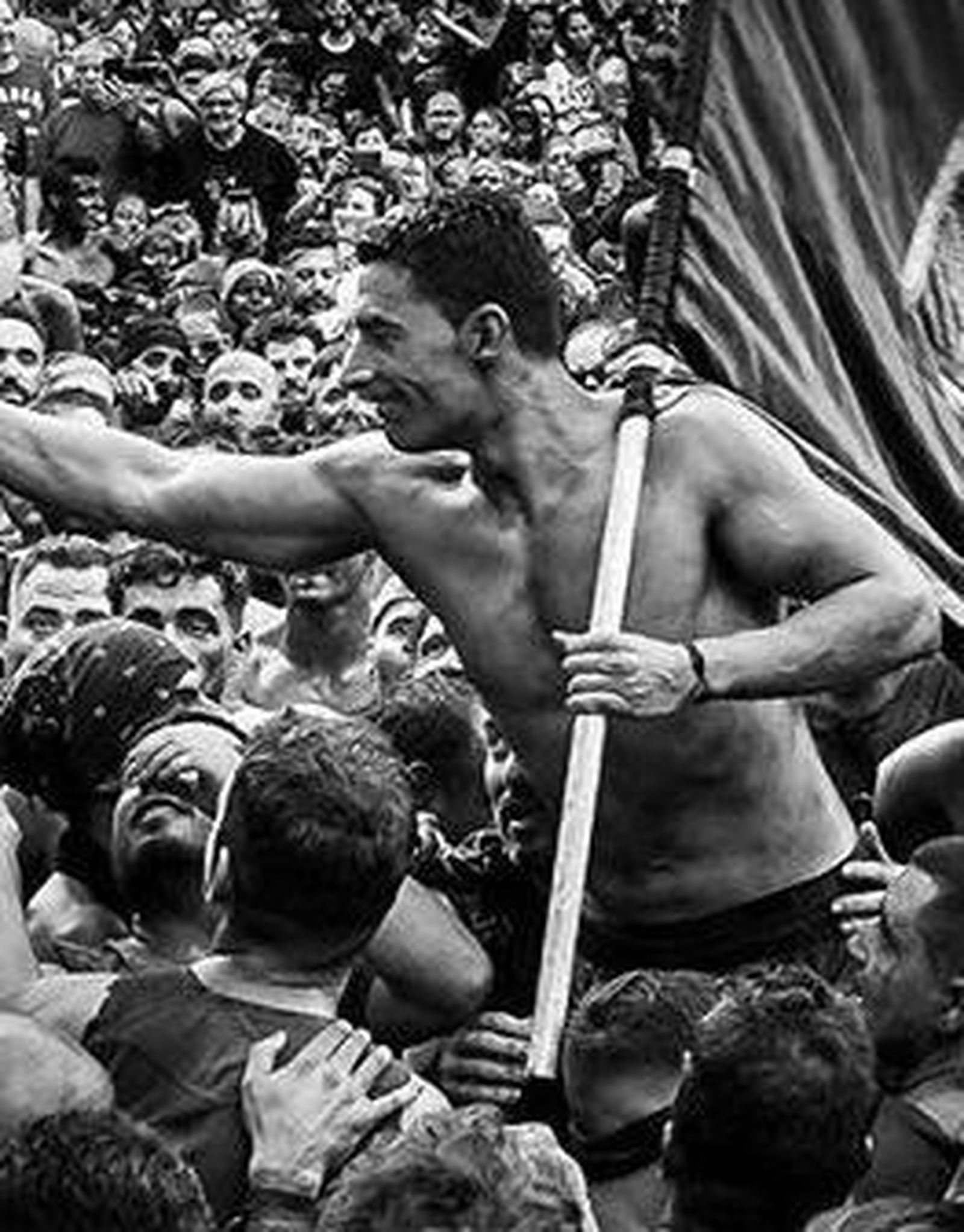 Antonio Vera encarnando al Cascamorras de Guadix