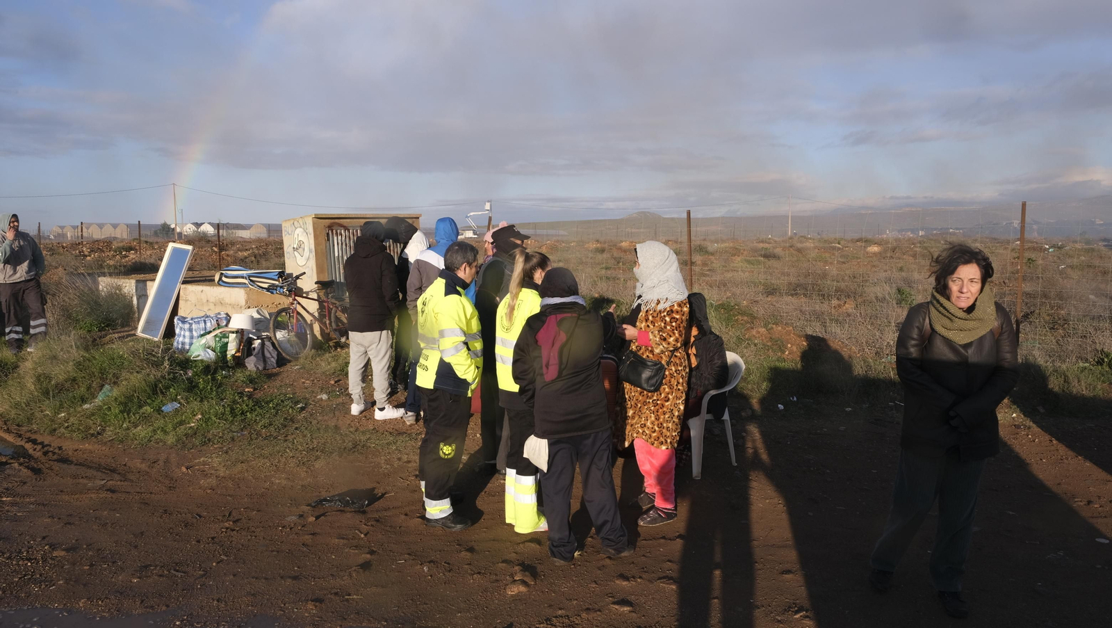 Imágenes del desalojo del asentamiento chabolista 'El Walili', en Níjar