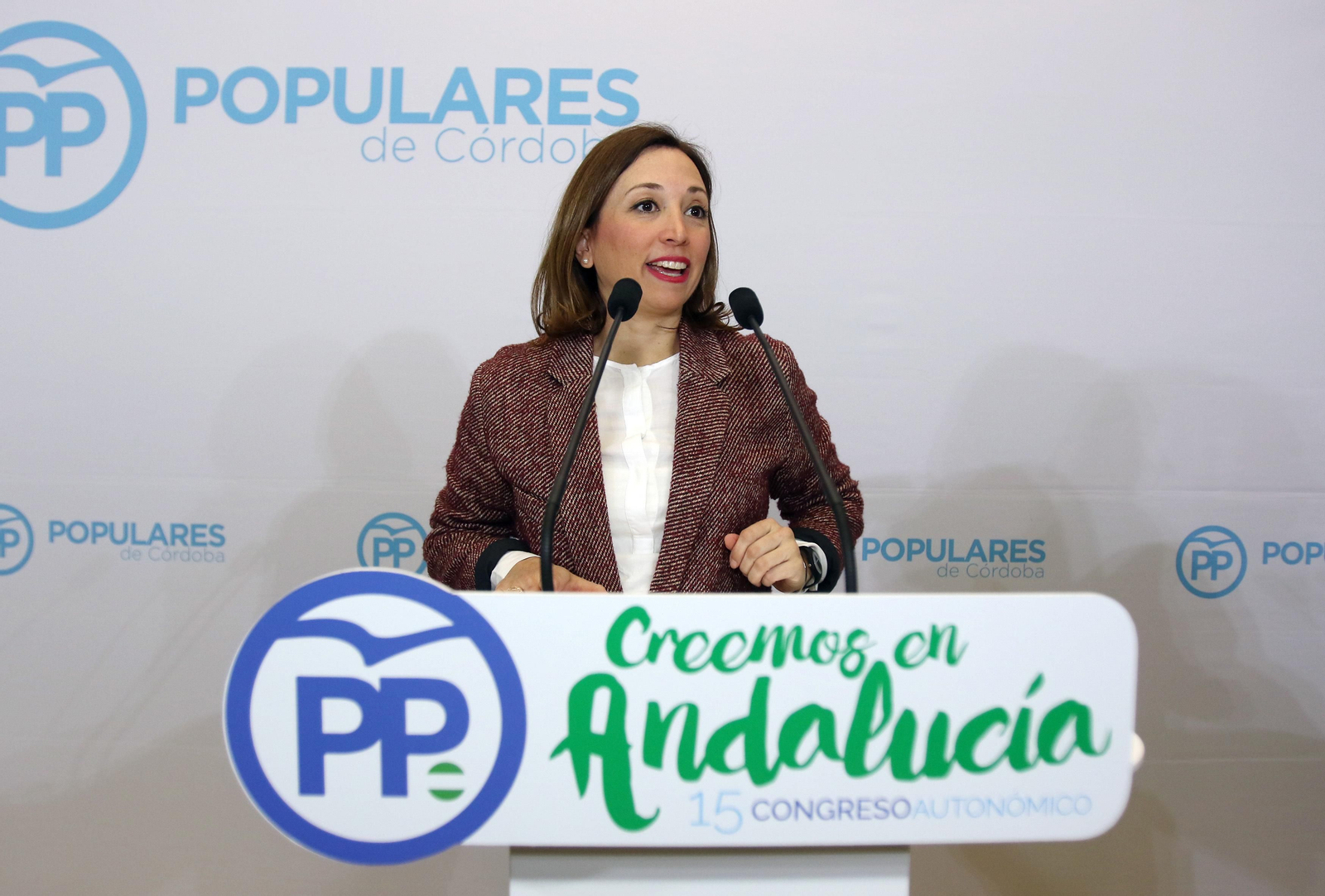 Patricia Navarro en un acto de su partido
