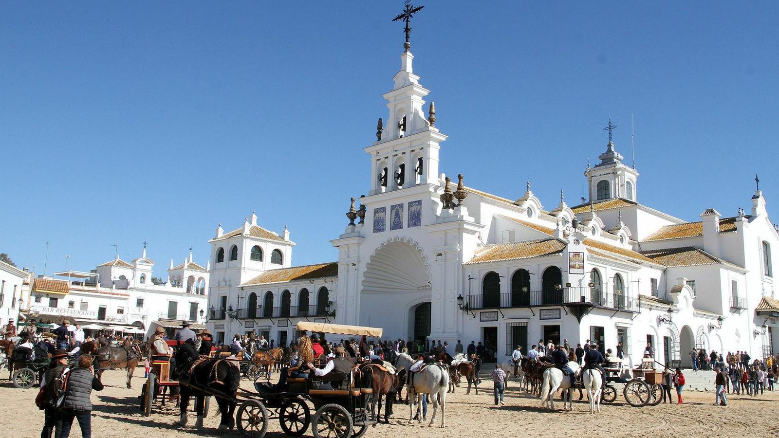 Vista de la ermita de El Rocío.