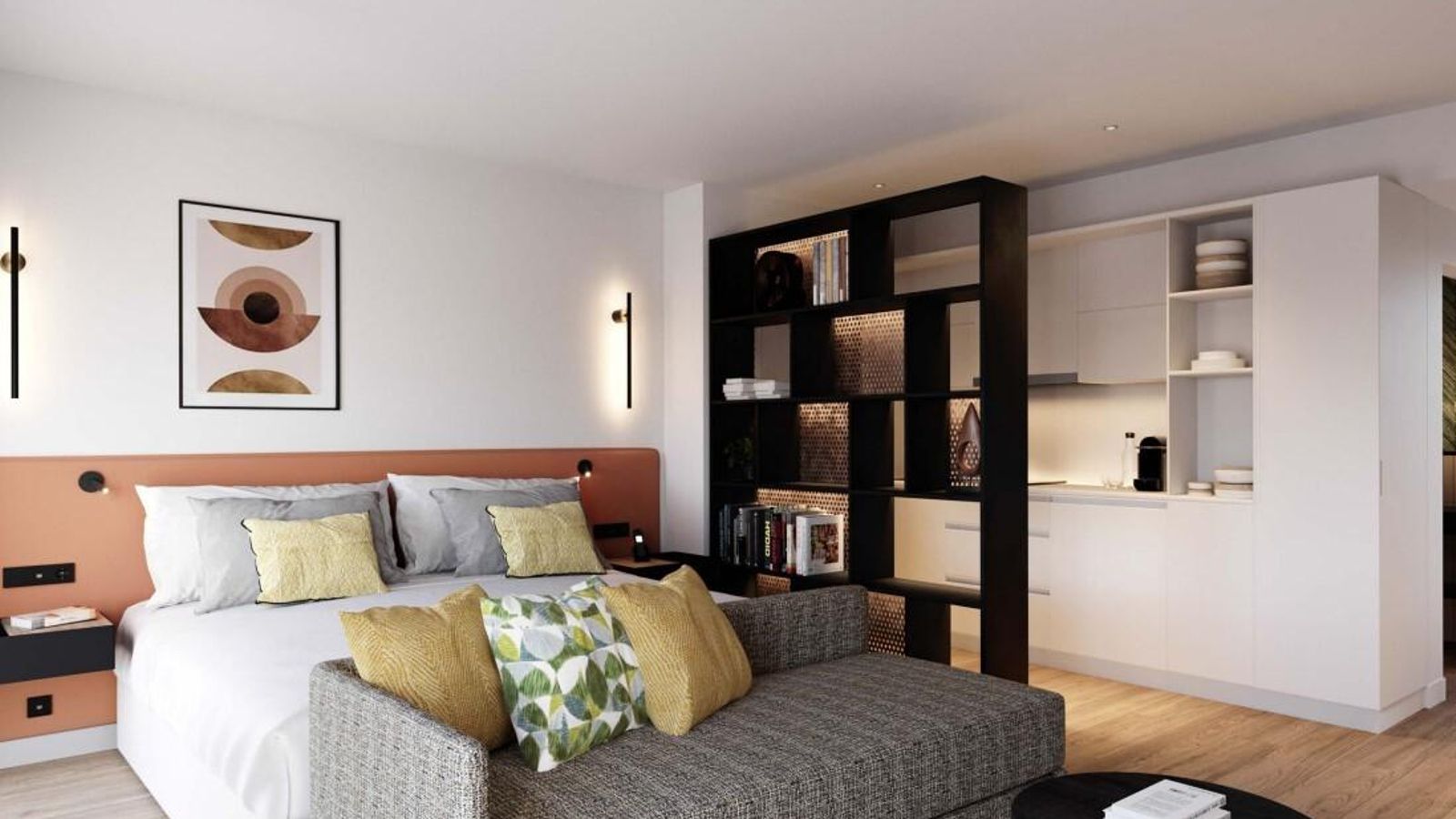 Vista de otra de las habitaciones, cedida por el Grupo Luna.