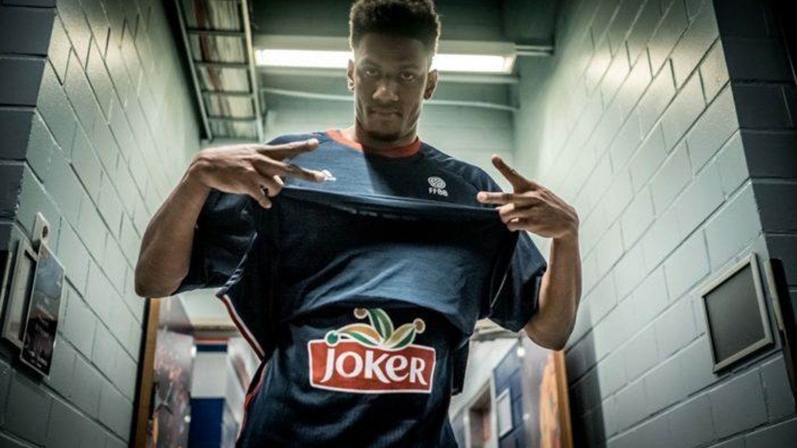 Axel Toupane, con la camiseta de Francia.
