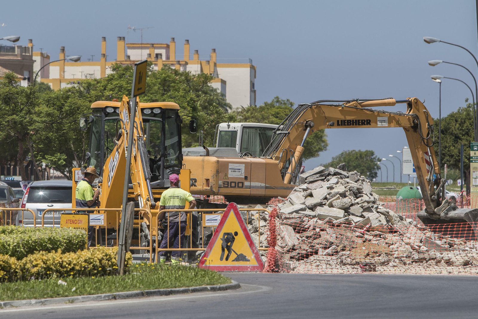 Obras en la avenida Constitución, una de las inversiones de este mandato.
