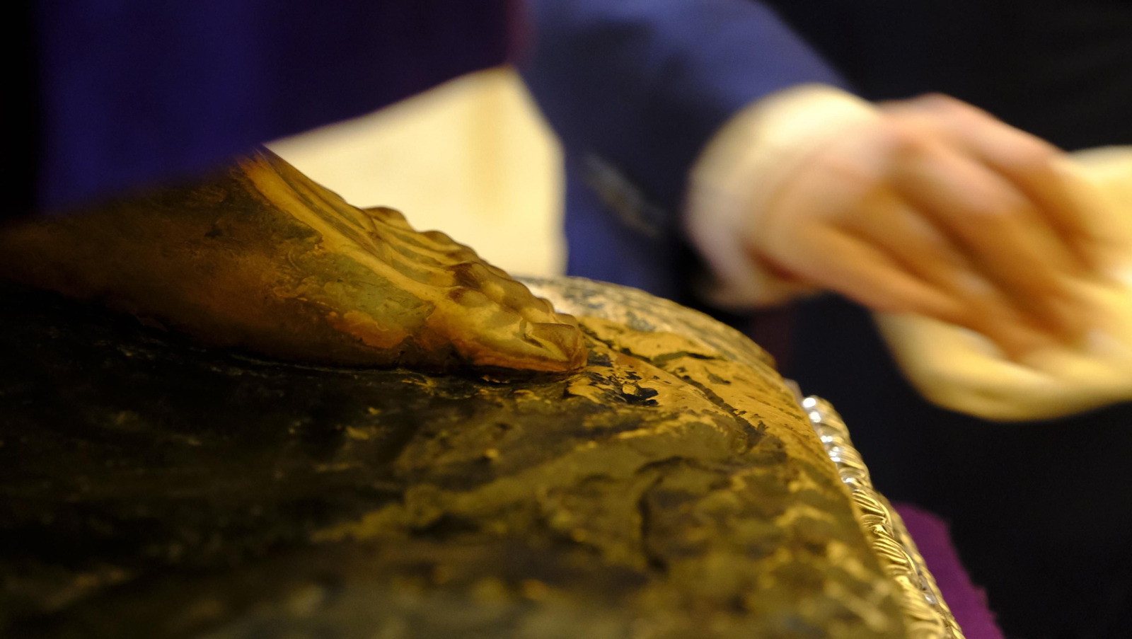 Imágenes del Besapiés de Jesús Cautivo de Medinaceli, en la Catedral de Almería