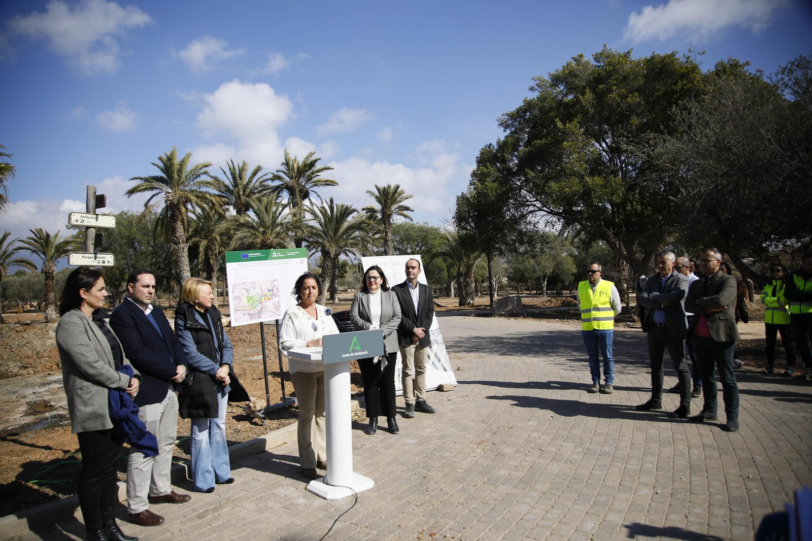 Imágenes de las obras en el parque del Boticario de Almería