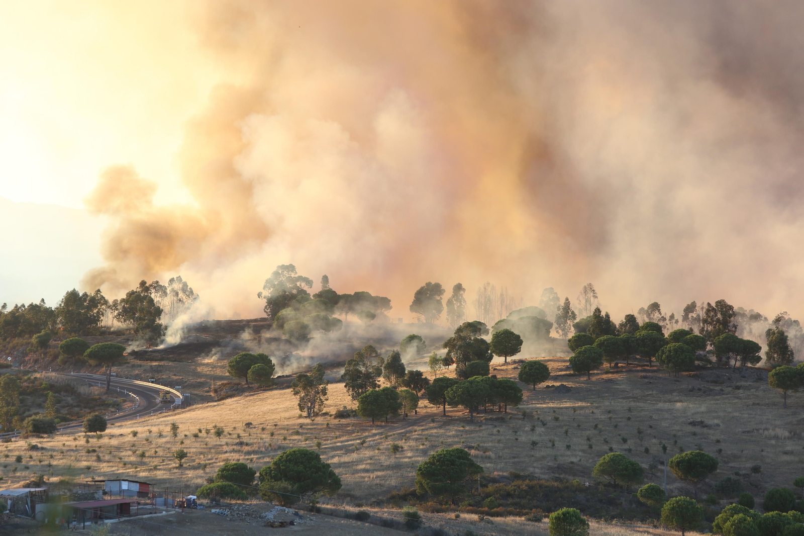 El incendio de Riotinto en imágenes