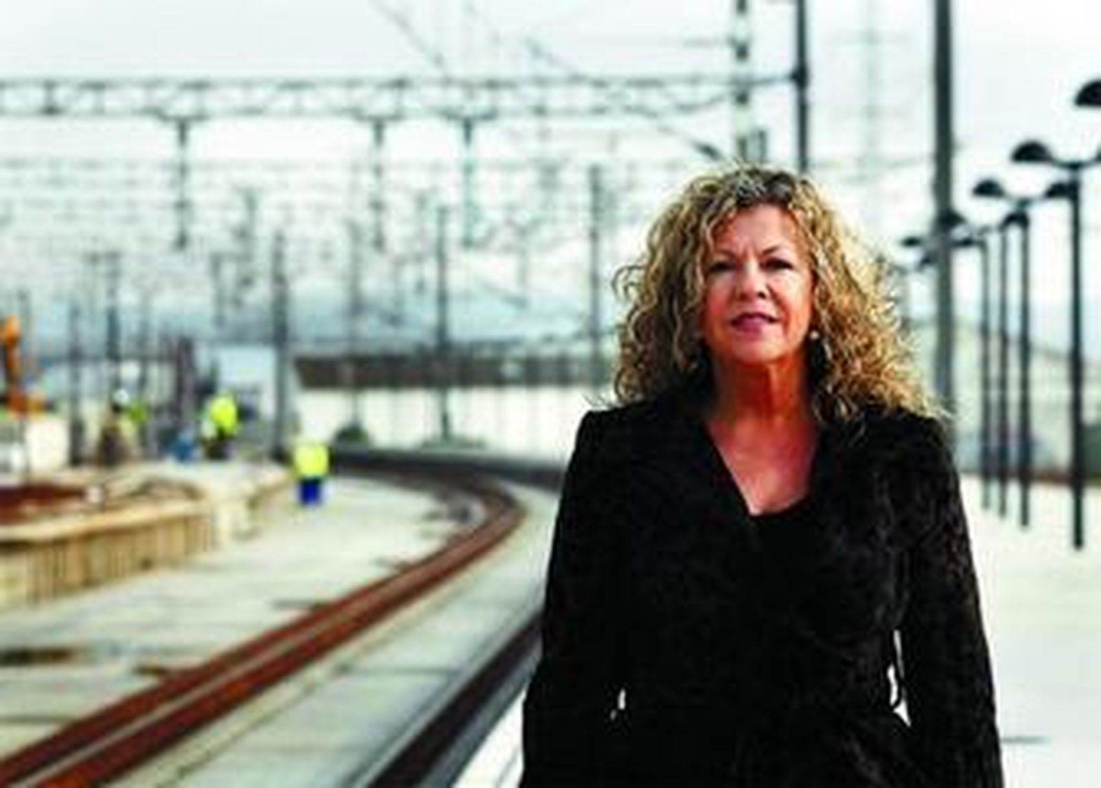 Ana Alonso, en la estación de trenes de El Puerto de Santa María.