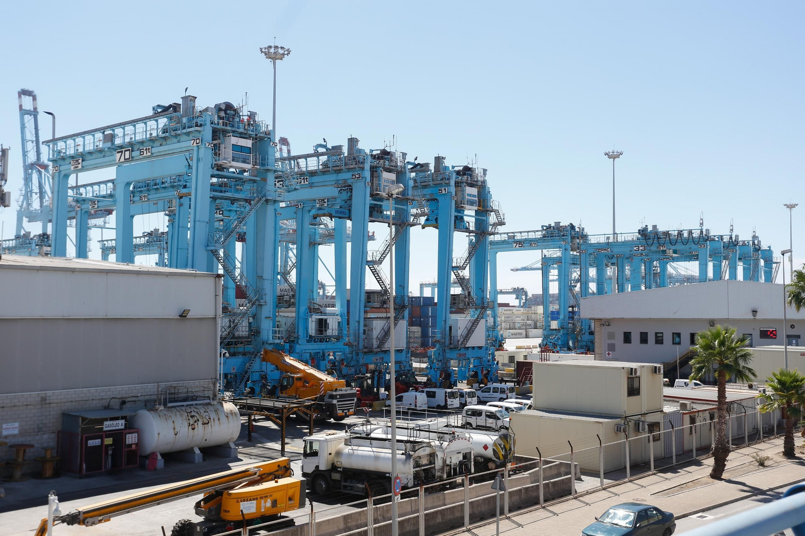 La terminal de APM en el Puerto de Algeciras. La terminal de APM en el Puerto de Algeciras.