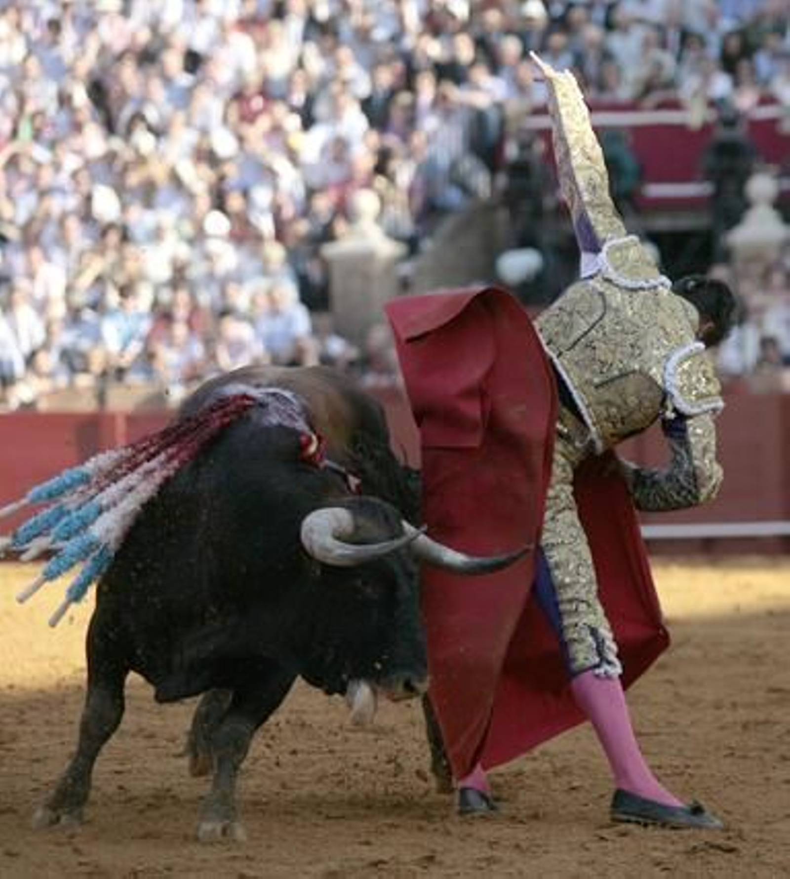 Manzanares con el segundo de la tarde en la treceava del abono de La Maestranza.

Foto: Juan Carlos Muñoz