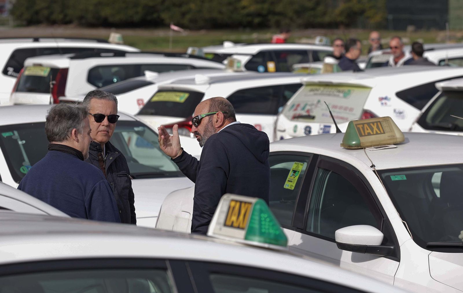 Fotos de las protestas de los taxistas en Algeciras