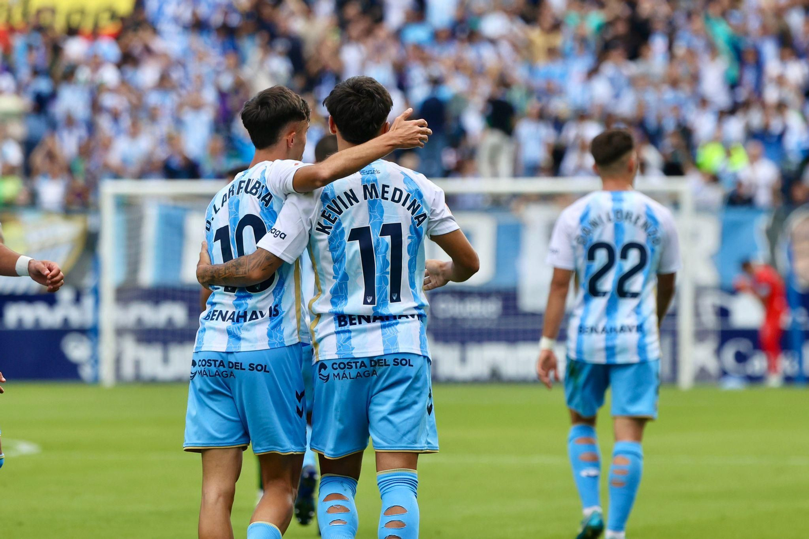 Larrubia y Kevin, en el Málaga CF - Eibar Larrubia y Kevin, en el Málaga CF - Eibar