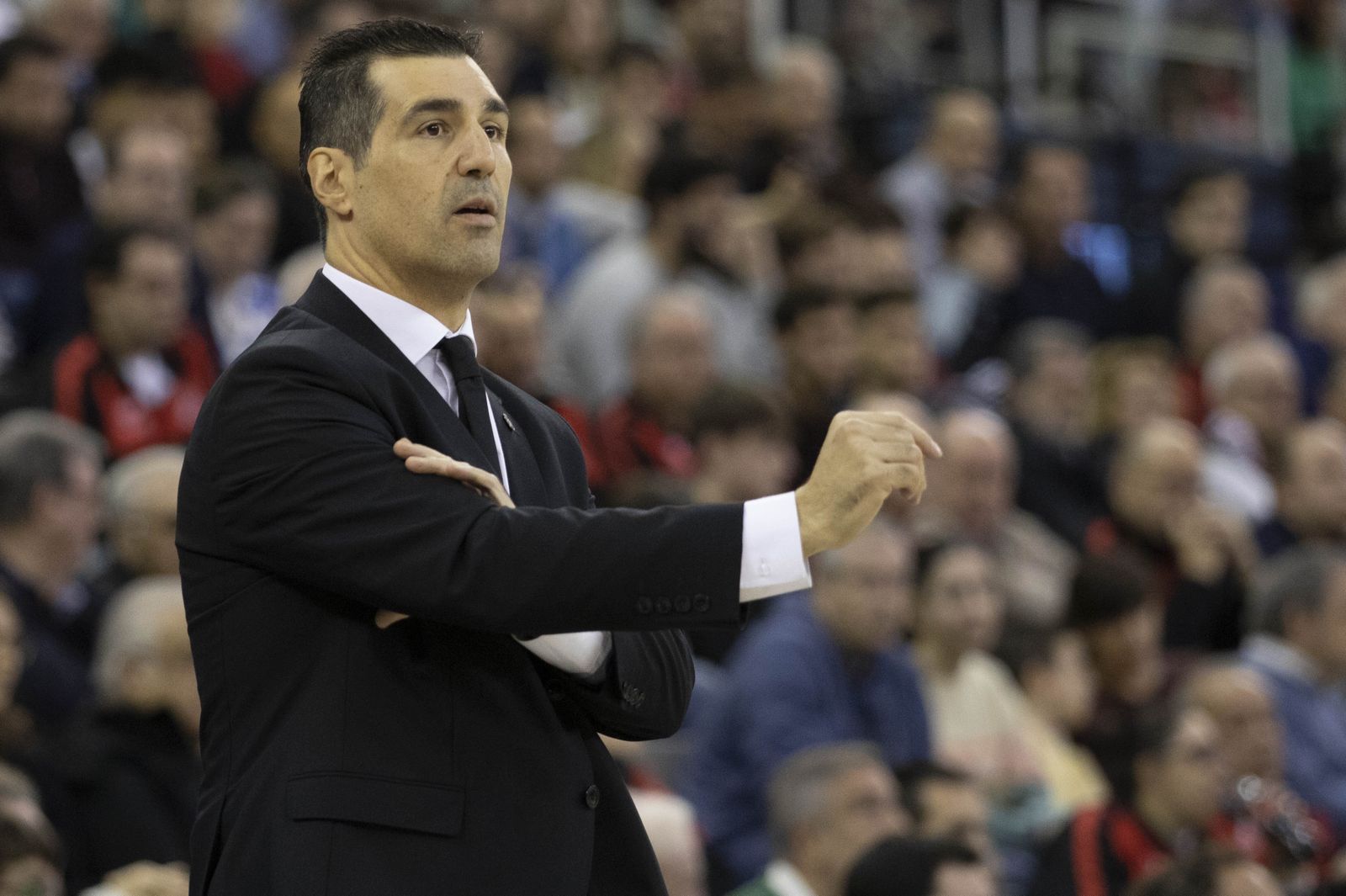 Pablo Pin durante el partido ante el Real Madrid.