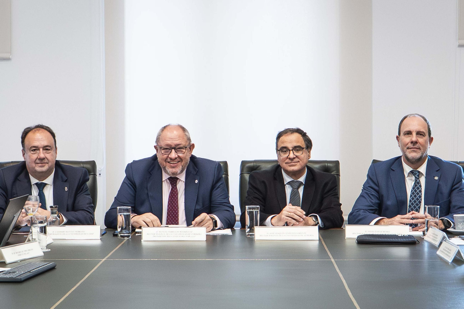 Cuatro de los cinco rectores del Campus de Excelencia Internacional Agroalimentario Andaluz ceiA3.