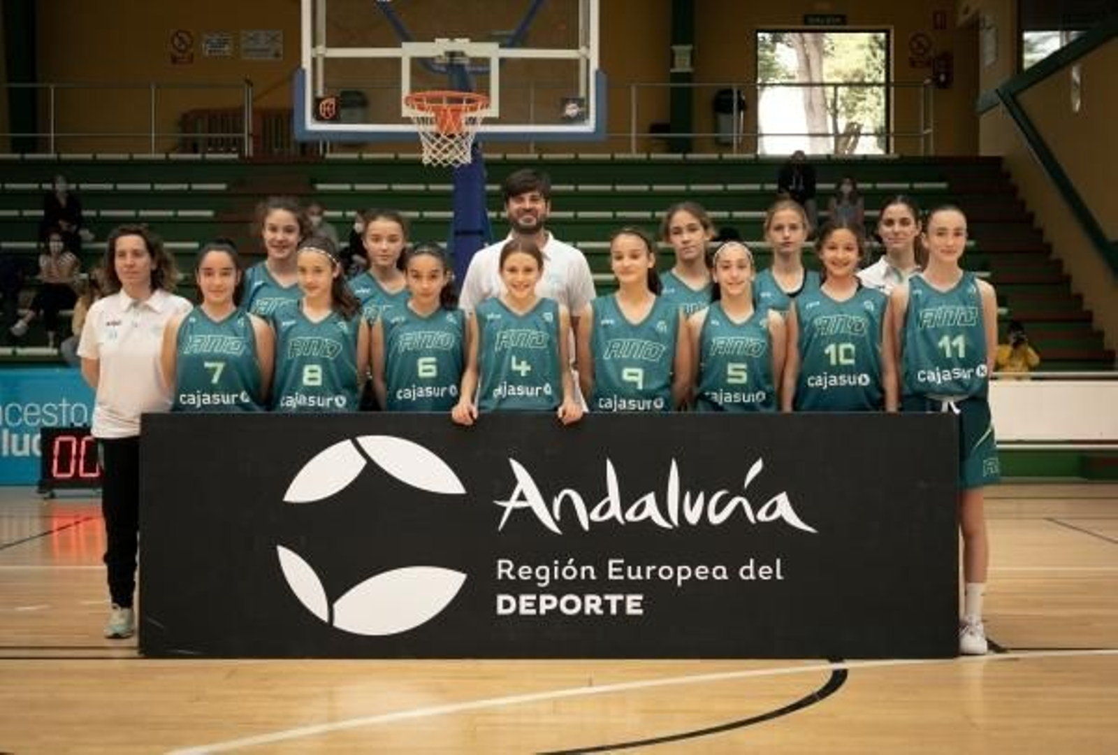 La selección minibásket femenina andaluza.