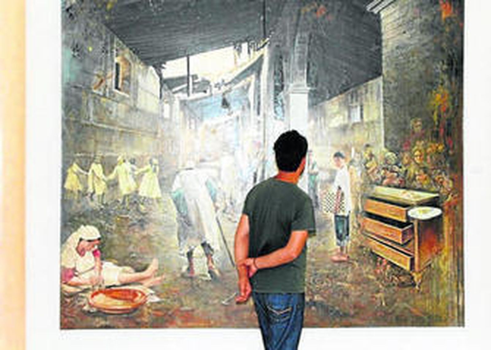 Uno de los cuadros que conforman la colección de la artista rocianera.