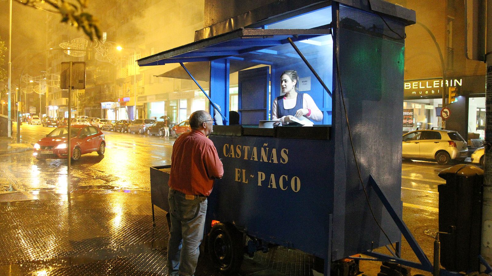 Uno de los puestos de castañas que mantiene una tradición.