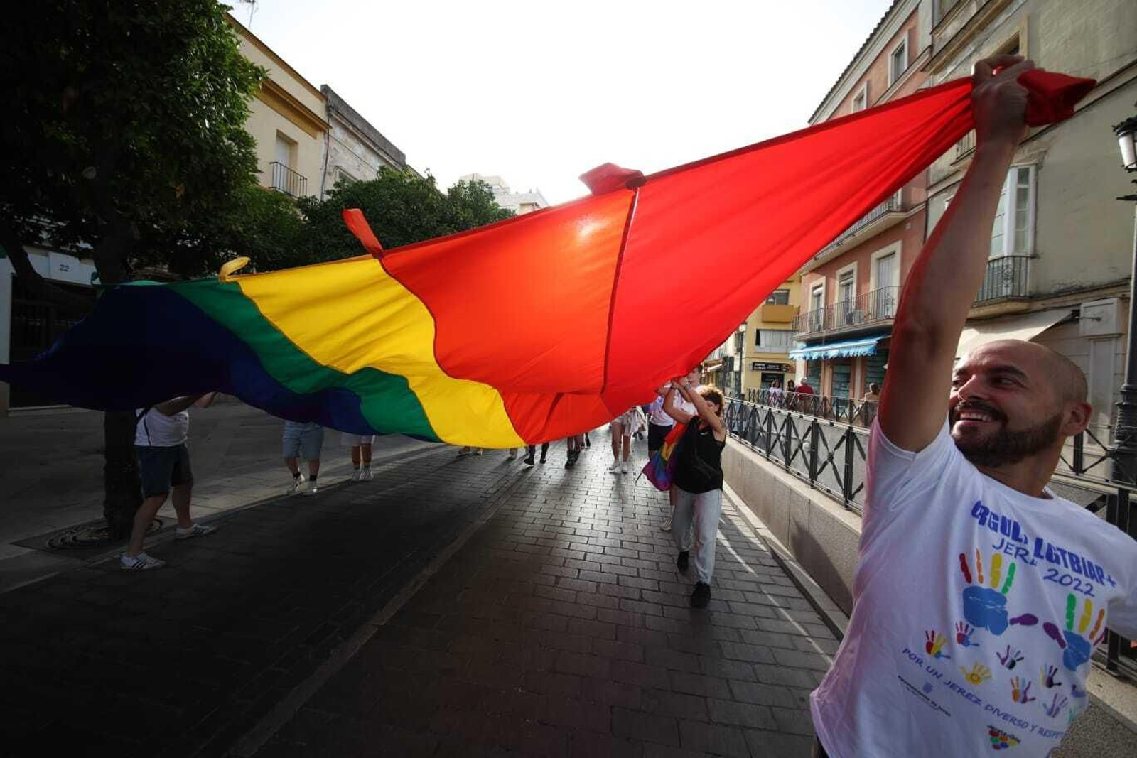 Manifestación por el Orgullo LGTBIQA+ en Jerez
