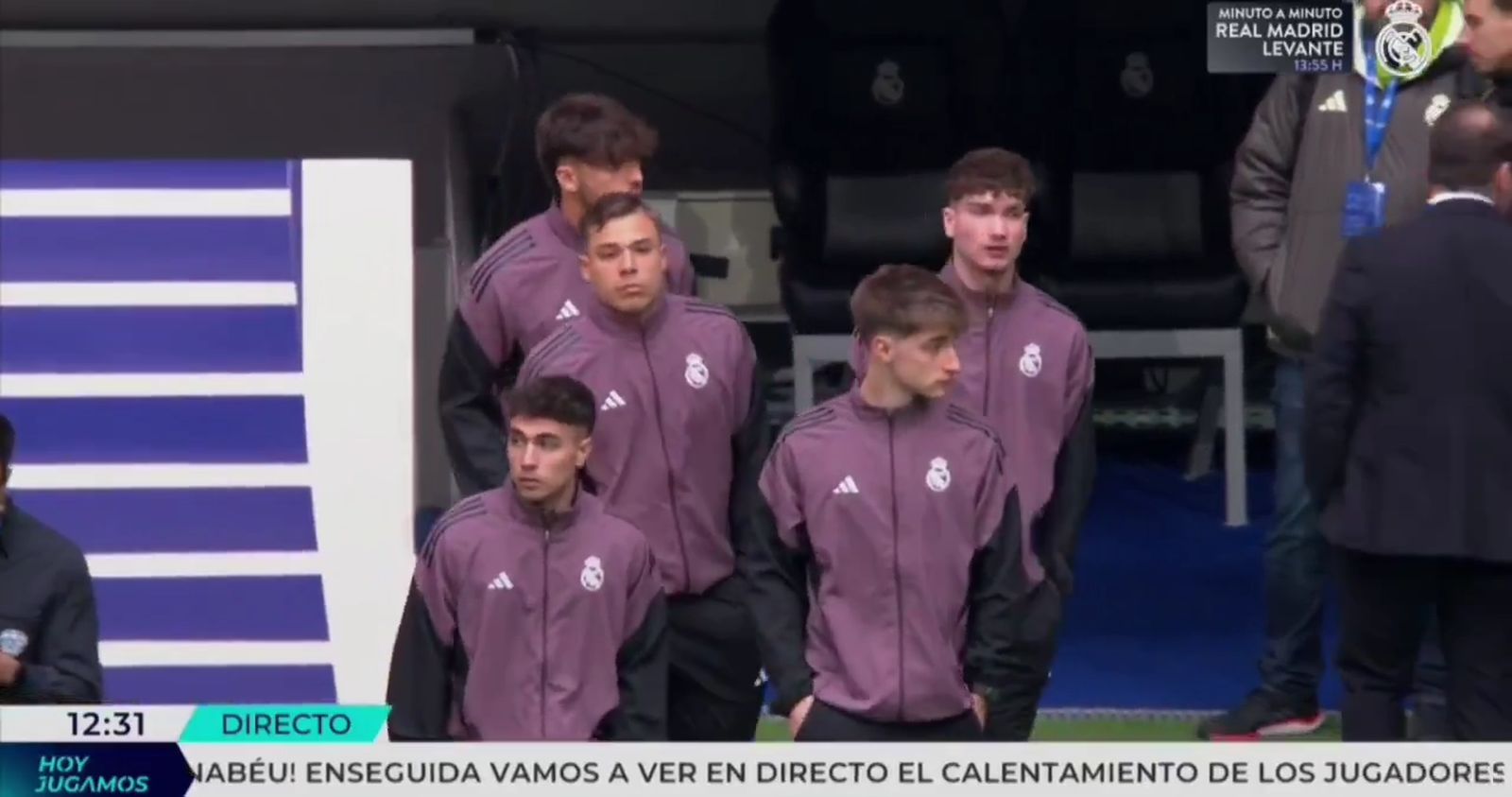 Leiva, con el resto de jugadores del Castilla que fueron convocados por Arbeloa.