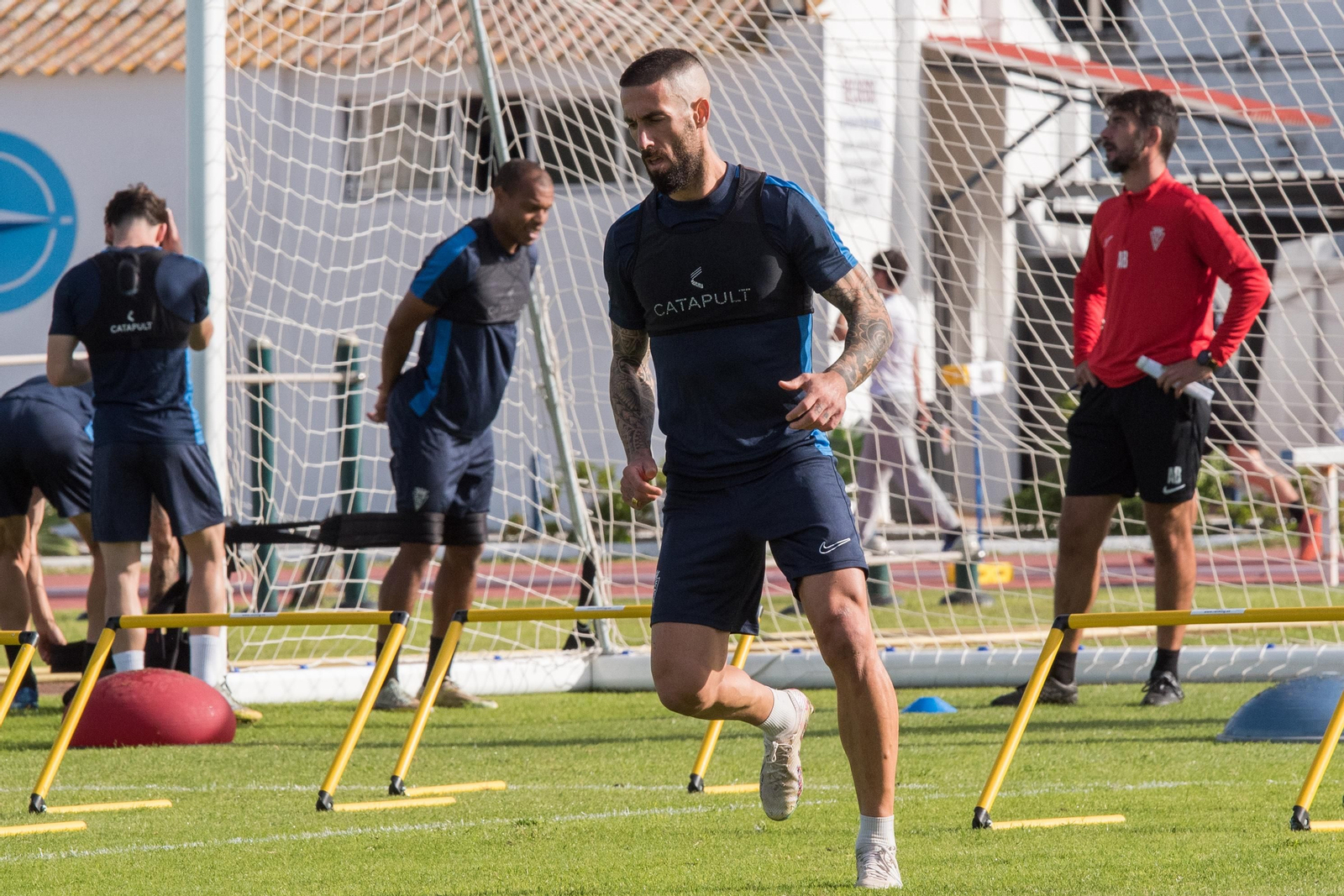 Manuel Castellano en su primer entreno.