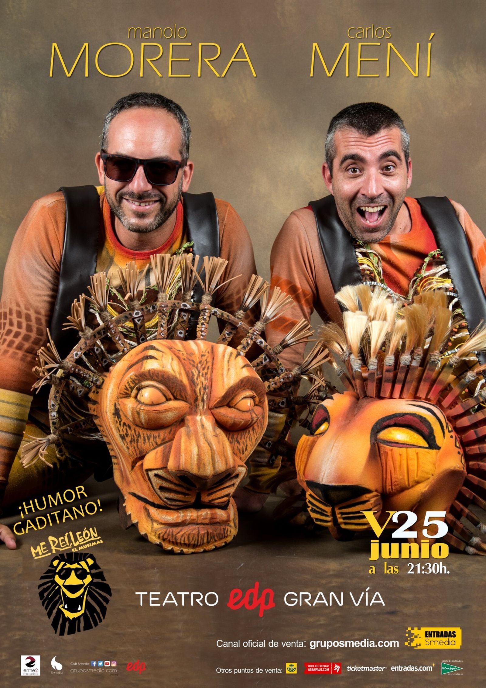 Cartel anunciador de la representación de la obra 'Me reí, León' en Madrid, el próximo 25 de junio