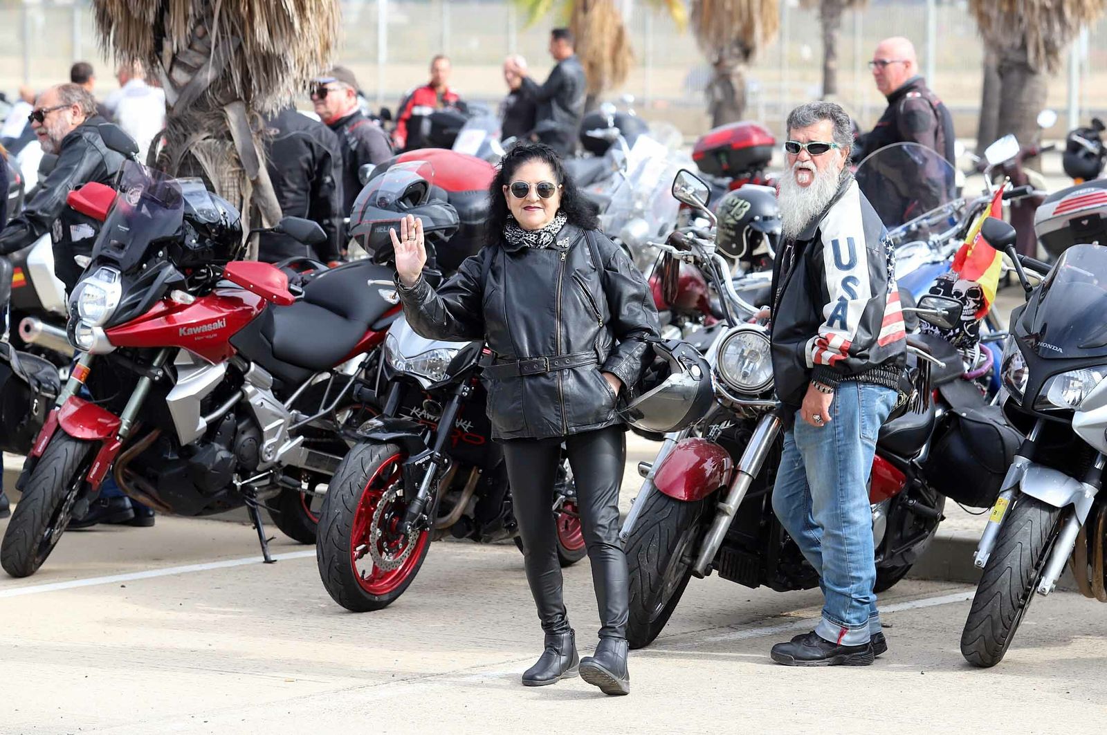 Imágenes de la concentración de motoristas por la seguridad