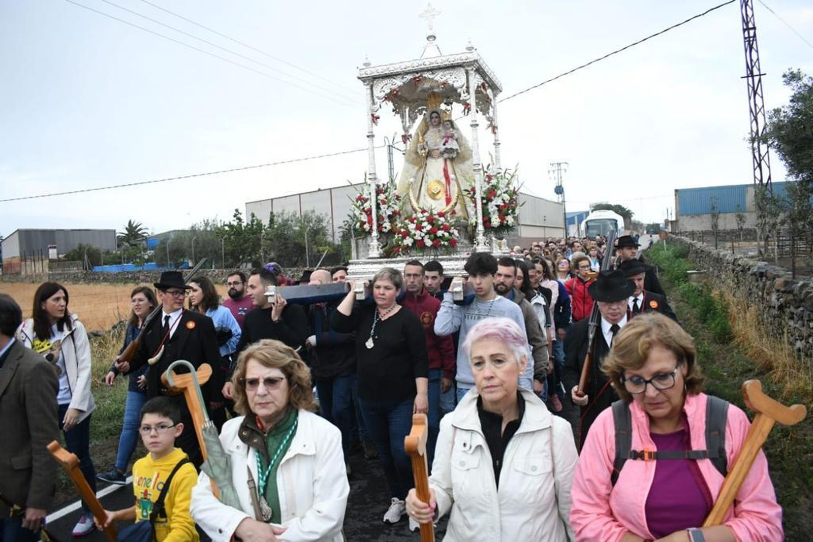 La despedida de la Virgen de Luna en Pozoblanco, en fotografías