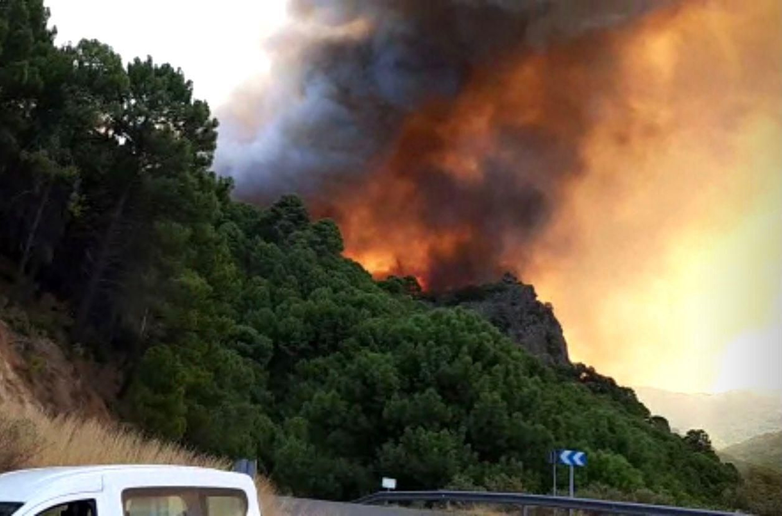 Una de las imágenes del incendio