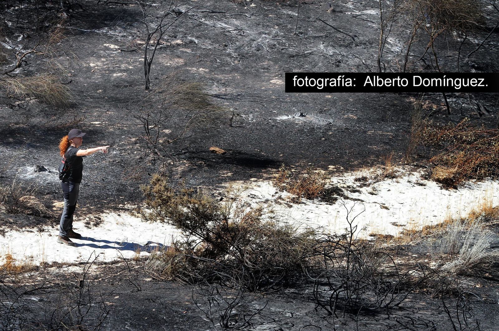 Imágenes de Cuesta Maneli tras el incendio.