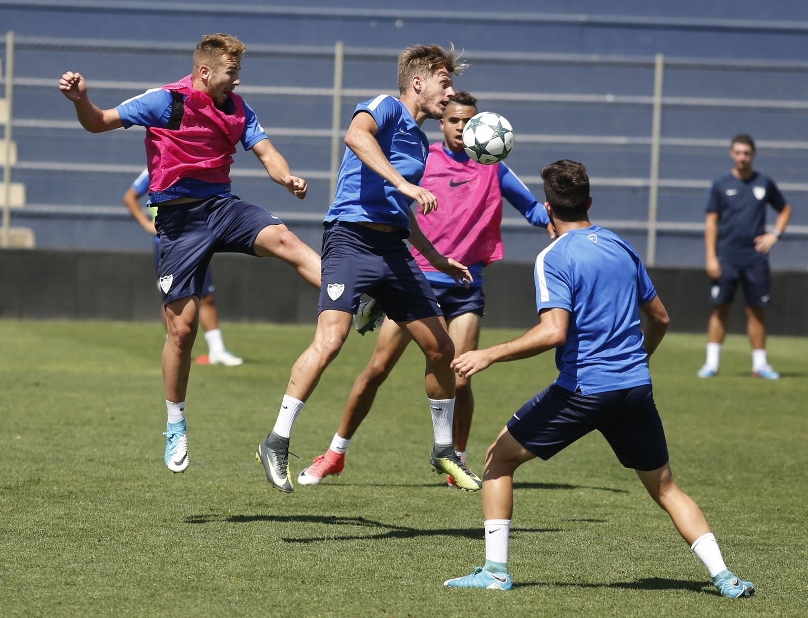 Un entrenamiento reciente del Atlético Malagueño.