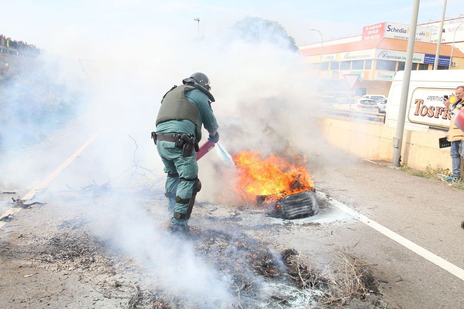 Las imágenes de la manifestación de agricultores
