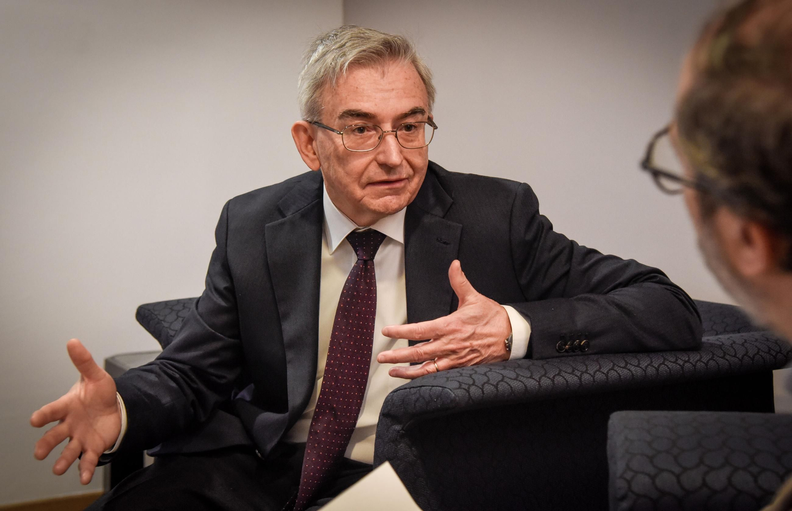 José Joaquín León durante la entrevista.