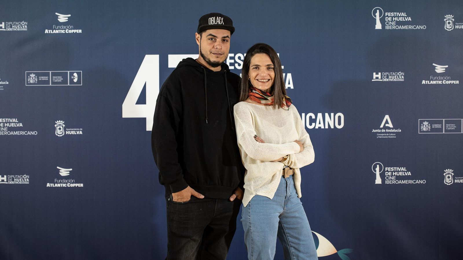 Teresa Segura y David Sainz en la 47 edición del Festival de Cine de Huelva.